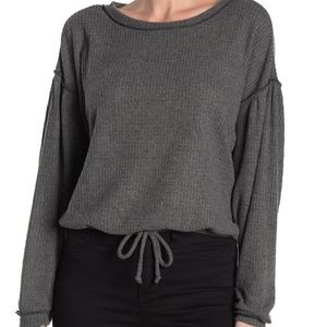 NWOT!! Socialite Front Tie Waffle Knit Size S